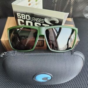 Costa Vibrant Green Sunglasses with Dark Lenses